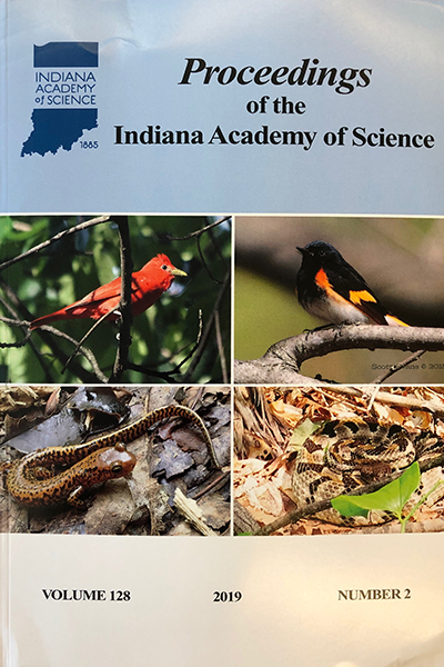 Cover of the 2019 Proceedings of the Indiana Academy of Science.