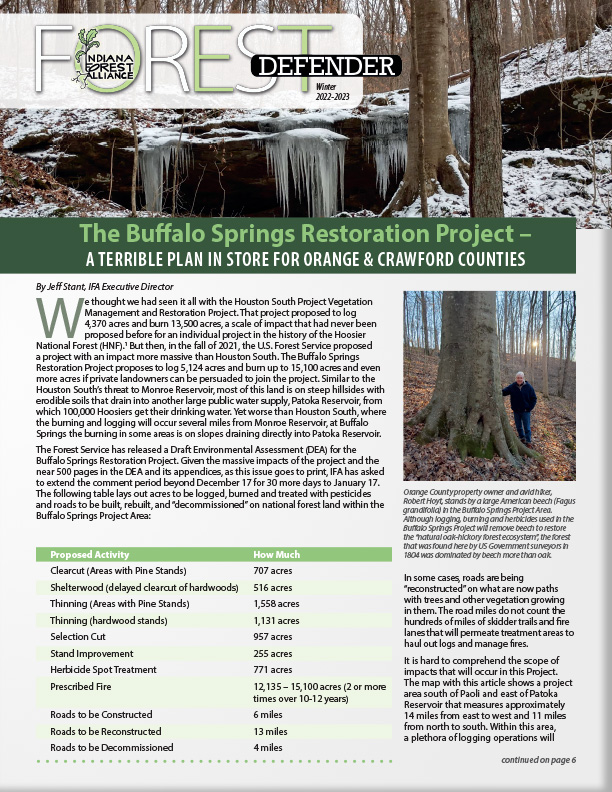 Winter 2022-2023 Forest Defender newsletter